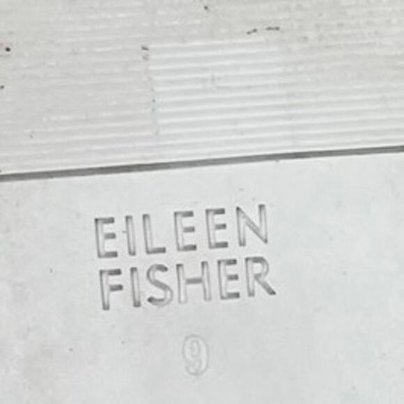 Eileen Fisher Touch Leather Flatform Sandal Size 9 Tan‎ White Platform Thong - Picture 11 of 15